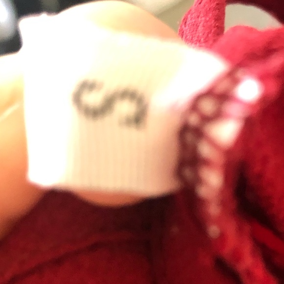 Deep Red Ruffle Hem Blouse - Picture 4 of 4